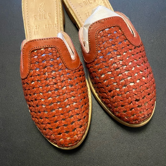 NEW! Sols Anita Handmade Mule In Tawny Burch - Picture 5 of 5